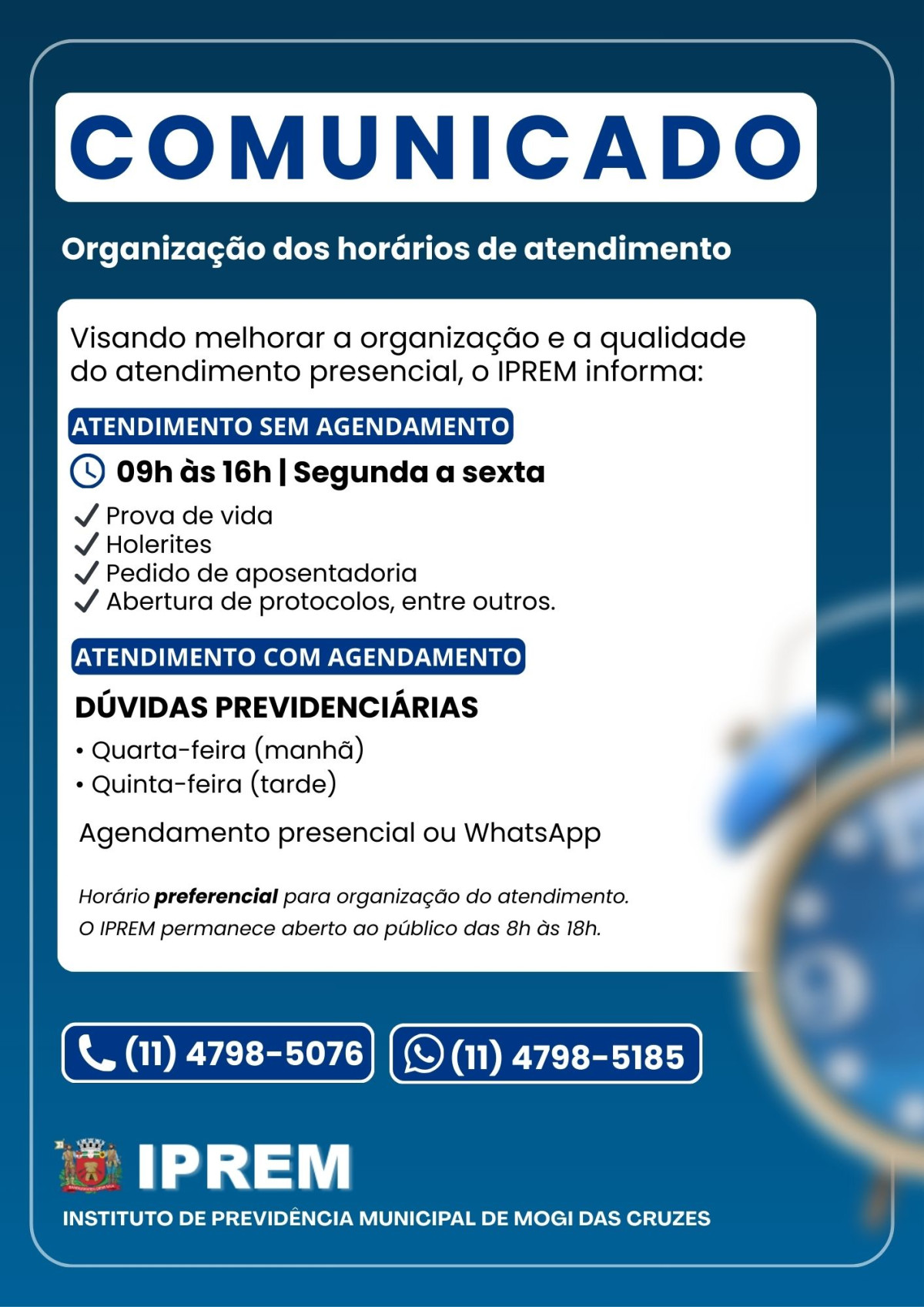 comunicado-organizacao-dos-horarios-de-atendimento-iprem